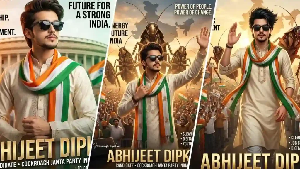 Cockroach Janata Party Photo Editing Prompt