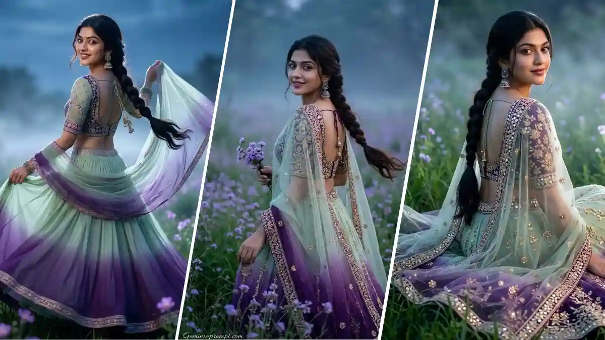 Gemini Girl Lehenga Photo Prompts for Girls